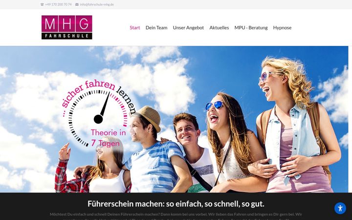 Screenshot von fahrschule-mhg.de