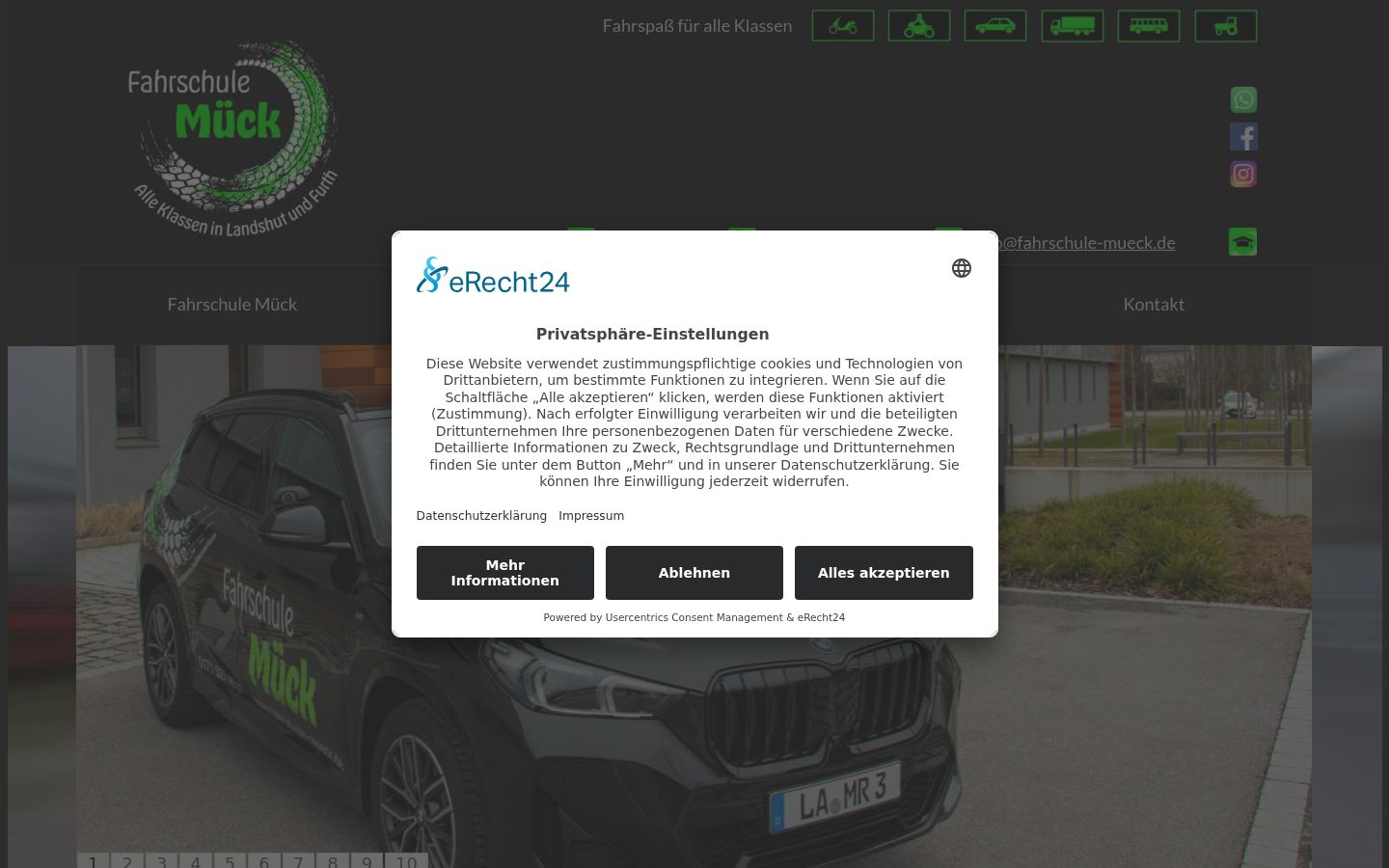 Screenshot of the consent banner shown before any interaction