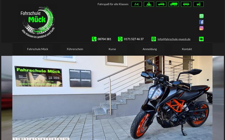 Screenshot of fahrschule-mueck.de