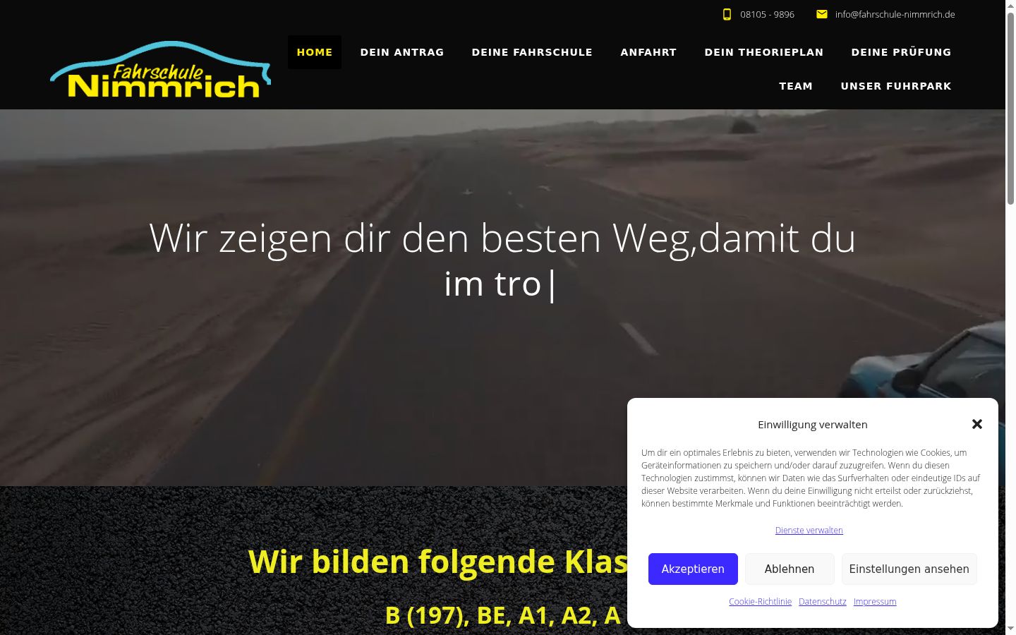 Screenshot of the consent banner shown before any interaction