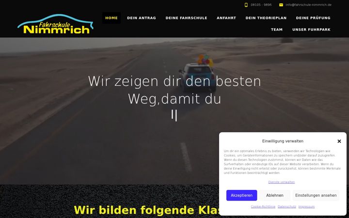 Screenshot of fahrschule-nimmrich.de