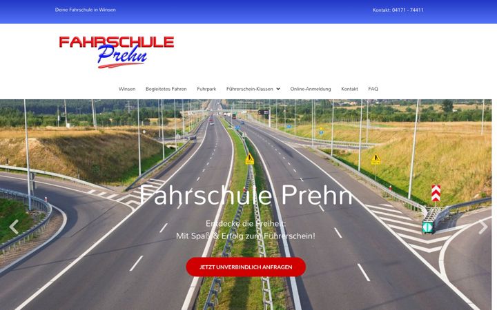 Zrzut ekranu fahrschule-prehn.de