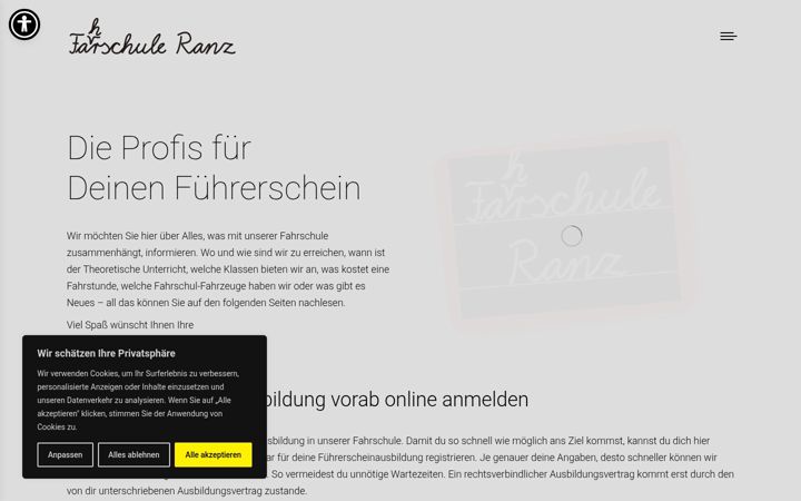 Zrzut ekranu fahrschule-ranz.de