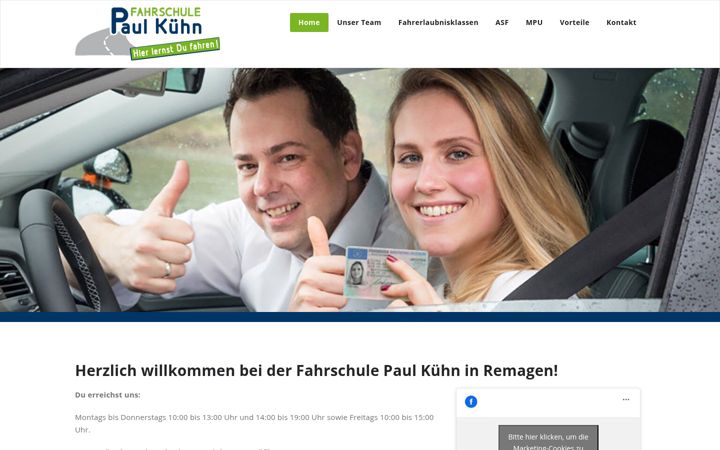 Skærmbillede af fahrschule-remagen.de