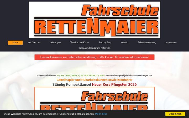 Skærmbillede af fahrschule-rettenmaier.de