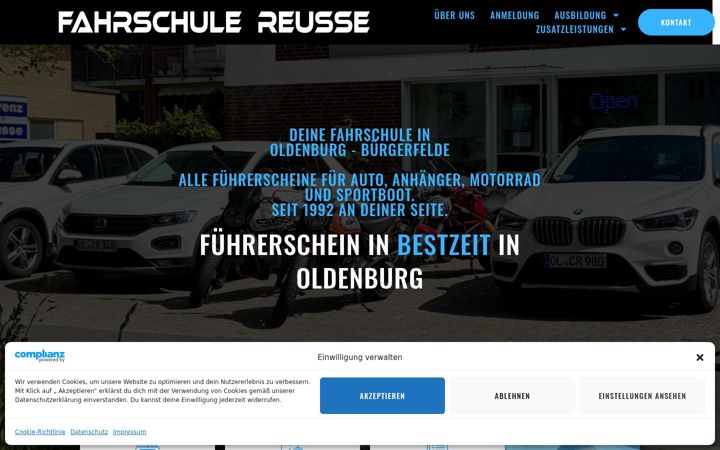 Skærmbillede af fahrschule-reusse.de