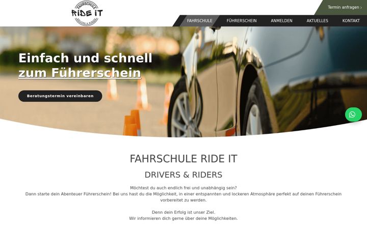Skærmbillede af fahrschule-ride-it.de