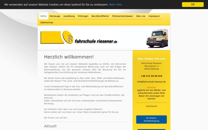 Skærmbillede af fahrschule-riesener.de