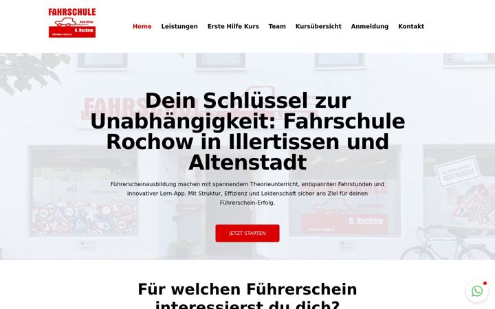 Skærmbillede af fahrschule-rochow.de