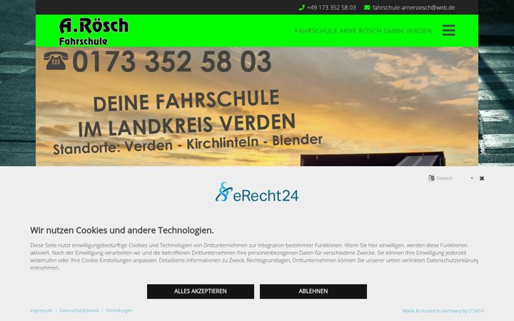 Skærmbillede af fahrschule-roesch.de