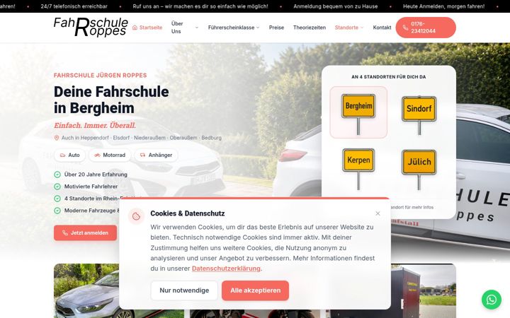 Skærmbillede af fahrschule-roppes.de