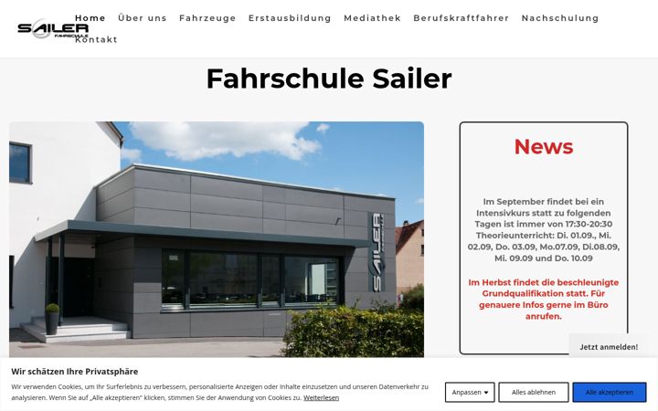 Screenshot of fahrschule-sailer.com