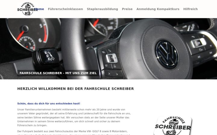 Screenshot of fahrschule-schreiber.net