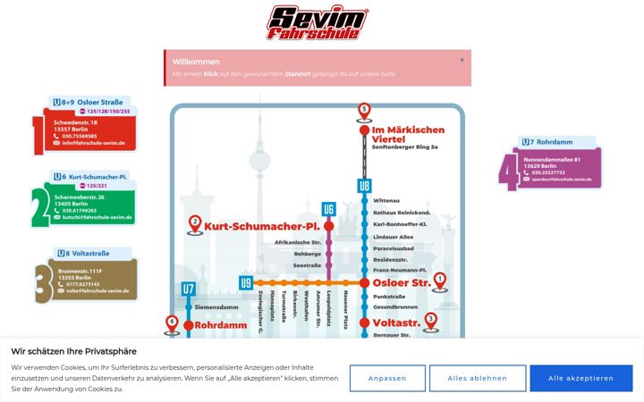 Screenshot of fahrschule-sevim.de