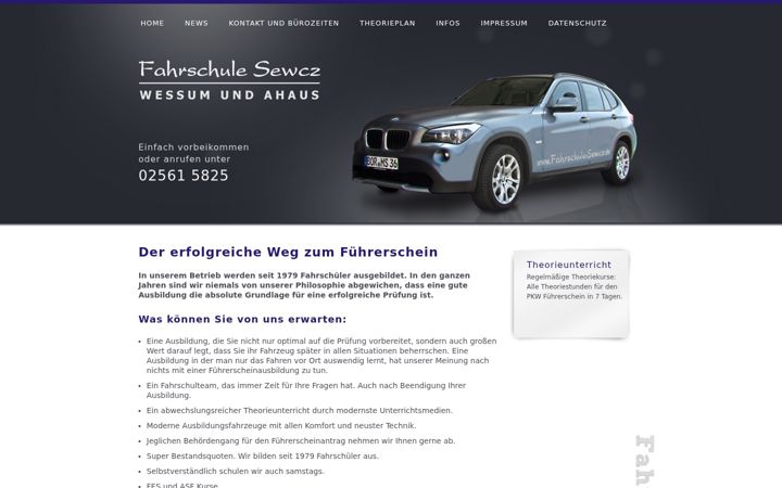Screenshot of fahrschule-sewcz.de