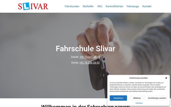 Screenshot von fahrschule-slivar.ch