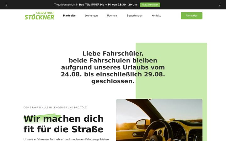 Screenshot of fahrschule-stoeckner.de