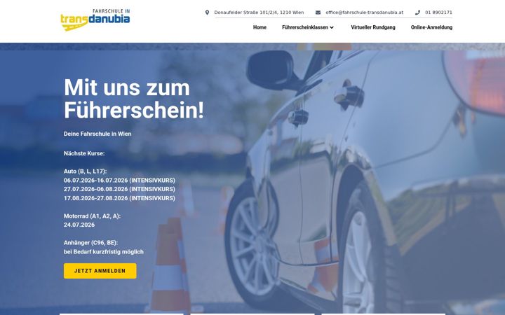 Snímek obrazovky fahrschule-transdanubia.at