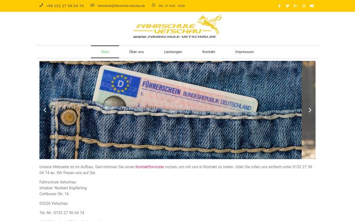 Screenshot of fahrschule-vetschau.de
