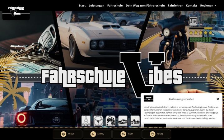 Screenshot of fahrschule-vibes.de