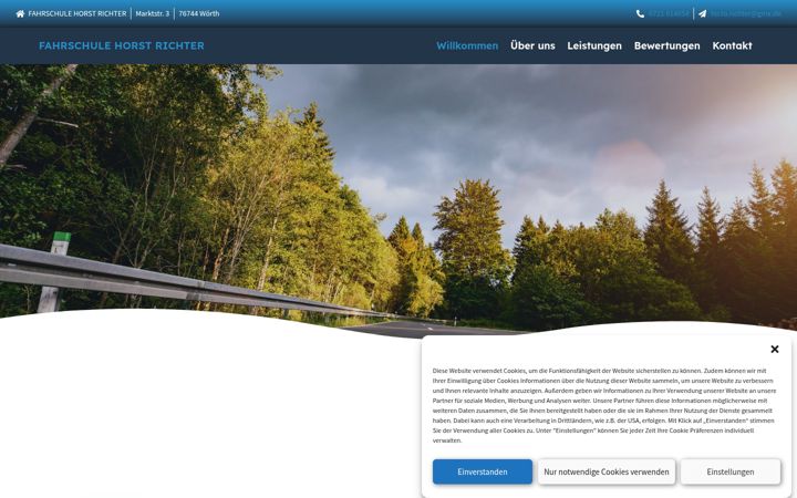 Screenshot of fahrschule-woerth.de
