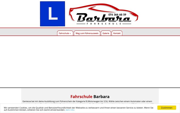 Screenshot of fahrschulebarbara.ch