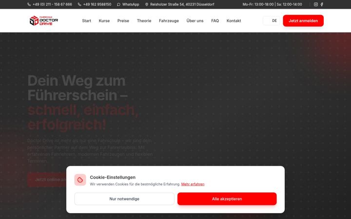 Screenshot of fahrschuledoctordrive.de