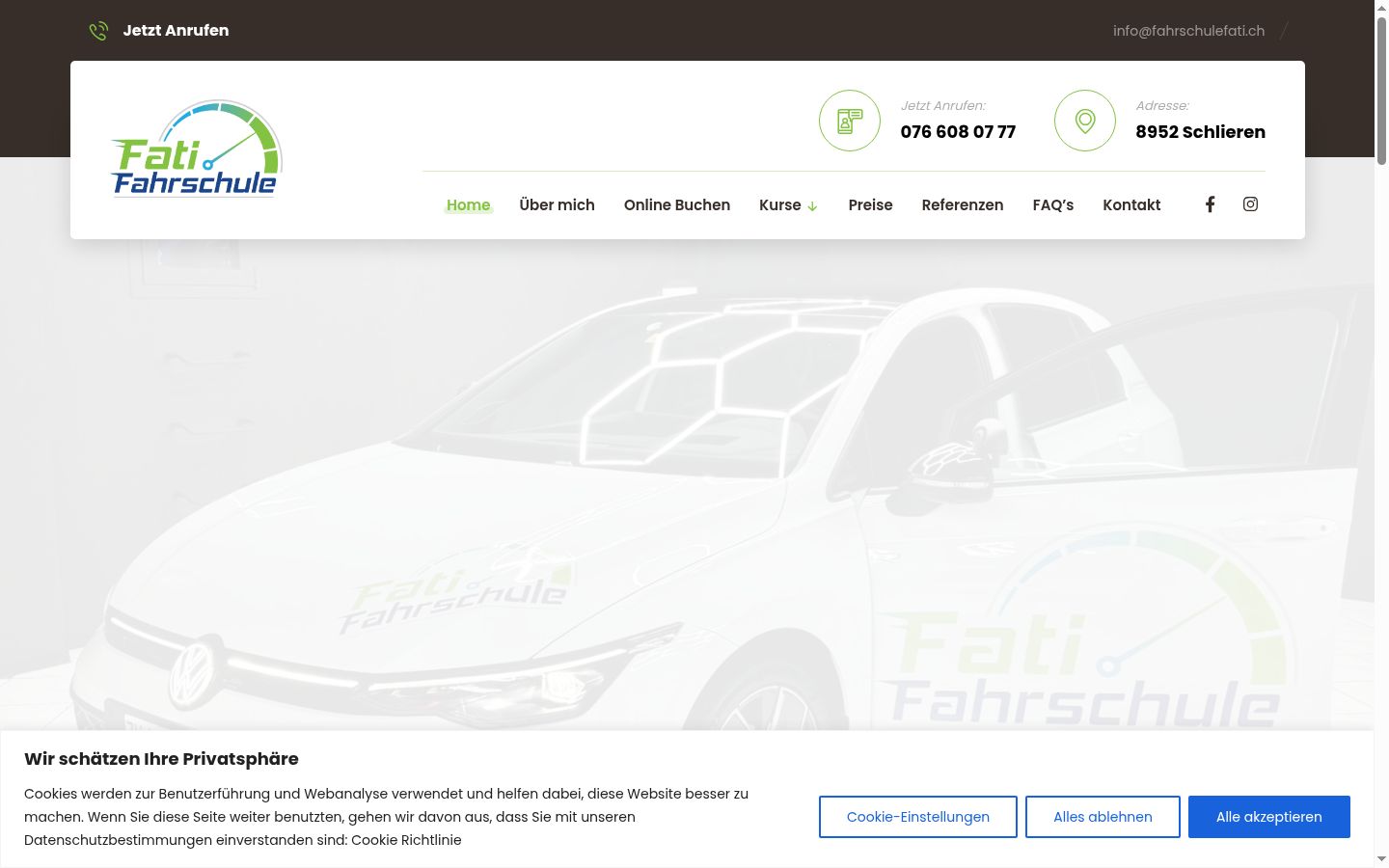Screenshot tal-banner tal-kunsens muri qabel kwalunkwe interazzjoni