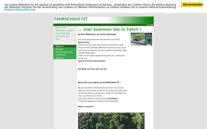 Screenshot of fahrschulefit.de