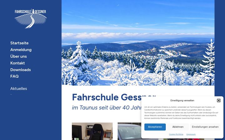 Capture d'écran de fahrschulegessner.de