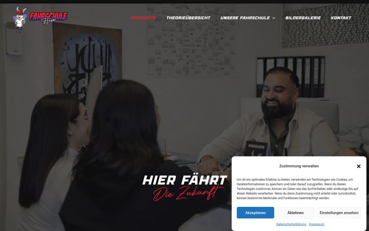 Screenshot of fahrschulehase.de