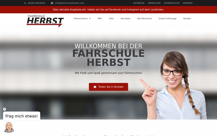Screenshot of fahrschuleherbst.com