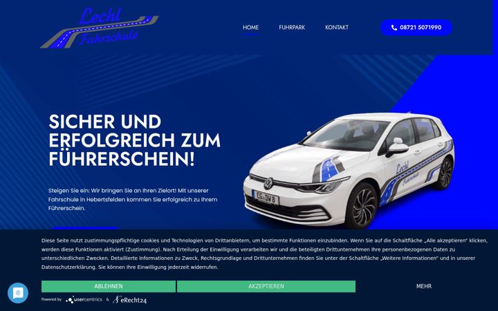 Screenshot of fahrschulelechl.de