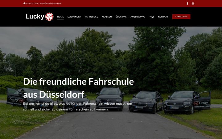 Capture d'écran de fahrschulelucky.de