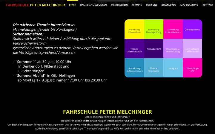 Capture d'écran de fahrschulen-melchinger.de