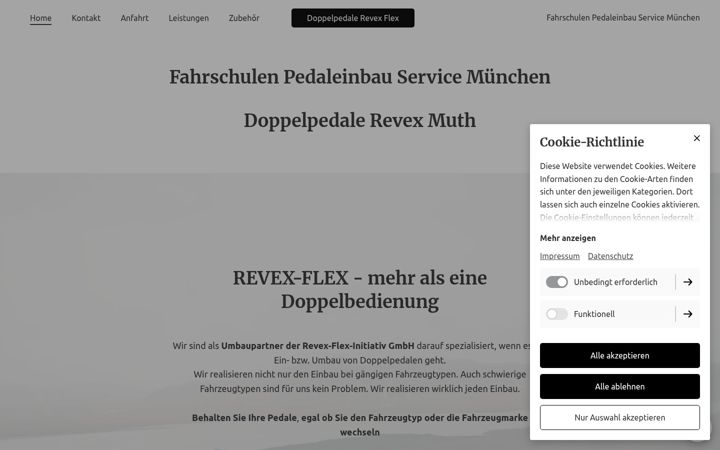 Capture d'écran de fahrschulen-pedaleinbau-service.de