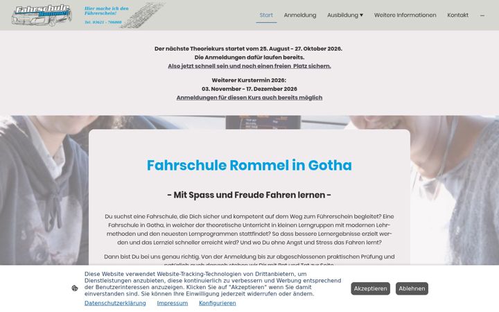 Screenshot of fahrschulerommel.de