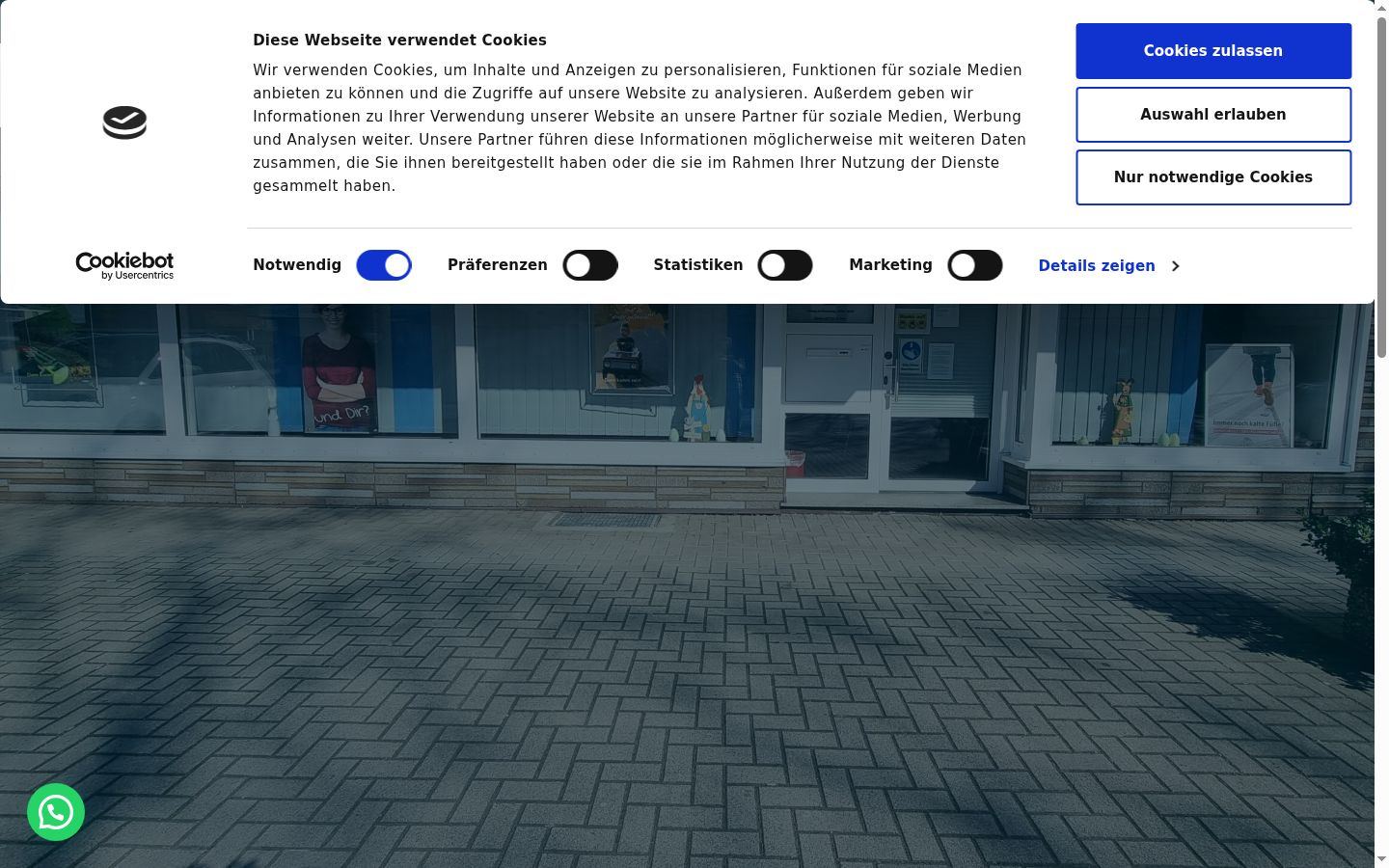 Screenshot van de toestemmingsbanner zoals getoond vóór enige interactie