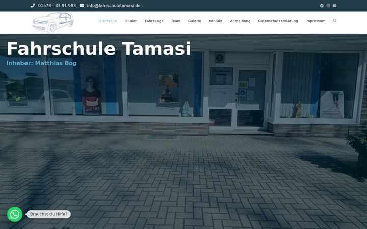 Zrzut ekranu fahrschuletamasi.de