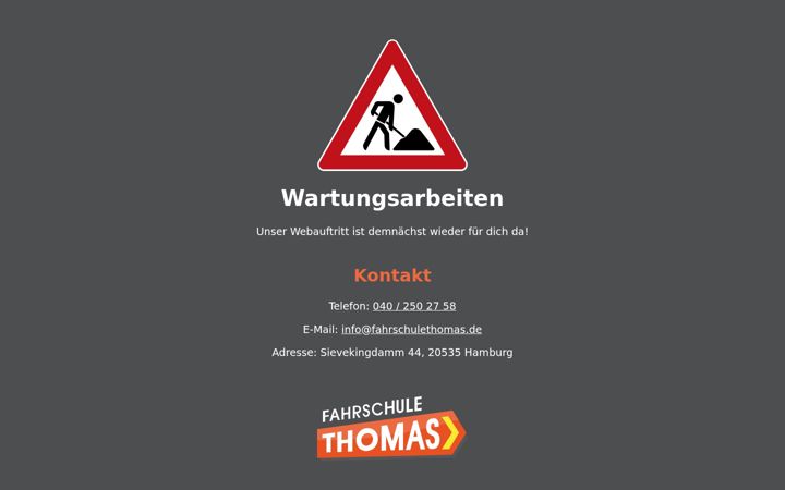 Screenshot of fahrschulethomas.com