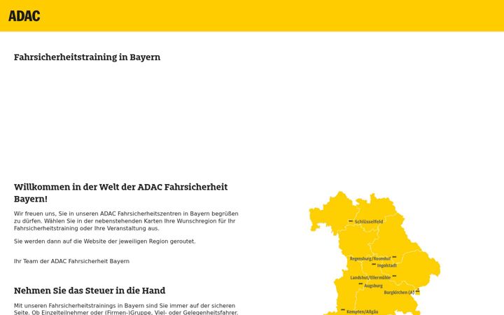 Screenshot of fahrsicherheitstraining-bayern.de