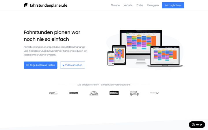 Screenshot of fahrstundenplaner.de