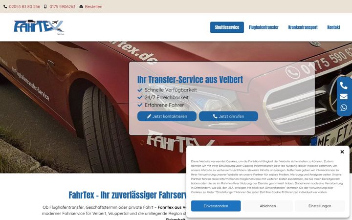 Screenshot of fahrtex.de