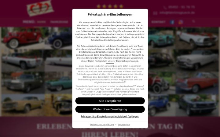 Ekrano kopija fahrtinsglueck.de