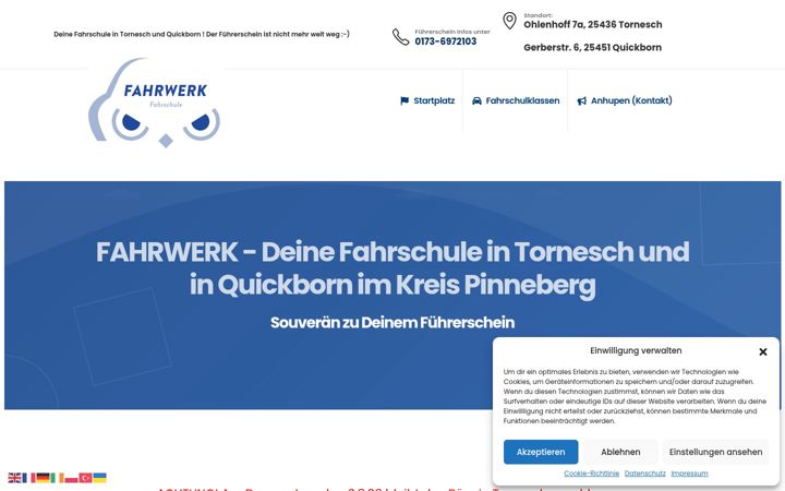 Screenshot of fahrwerk-tornesch.de