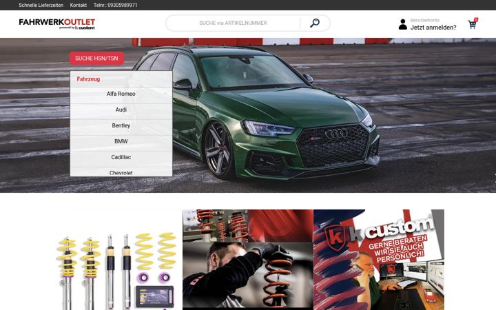 Screenshot of fahrwerkoutlet.de