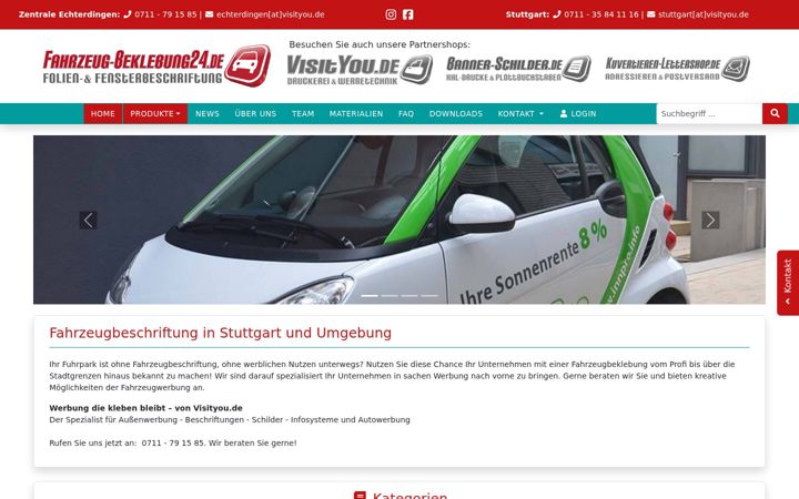 Screenshot of fahrzeug-beklebung24.de