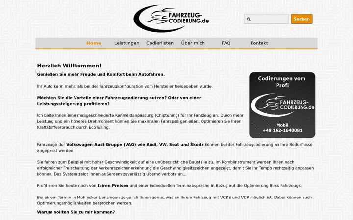 Screenshot of fahrzeug-codierung.at