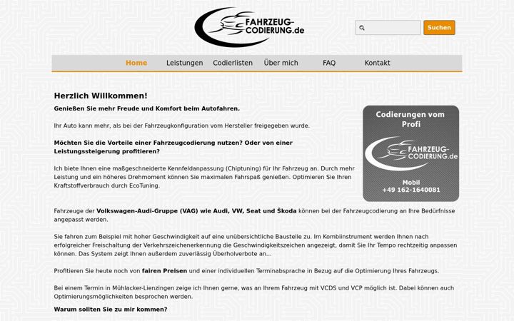 Screenshot of fahrzeug-codierung.com