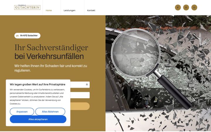 Captura de pantalla de fahrzeug-gutachterin.de